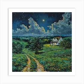 Night On The Farm Art Print