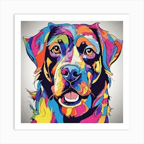 Colorful Dog Painting 1 Art Print