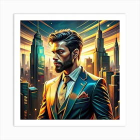 Man In Suit Art Print