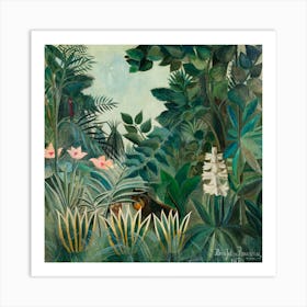 The Equatorial Jungle by Henri Rousseau (1909) Art Print