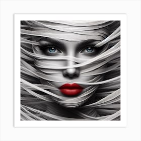 Woman'S Face Art Print