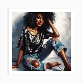 Afro Girl 72 Art Print