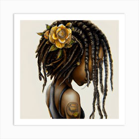 Dreadlock Girl From My Roots Art Print