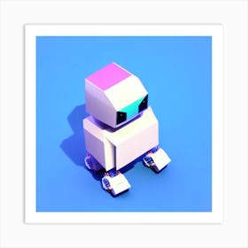 Robot Low Poly Creatures Art Print