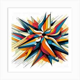 Abstract modernist Starfish 2 Art Print
