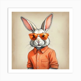 Rabbit In Sunglasses 10 Art Print