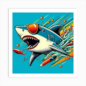 Shark Tee Art Print