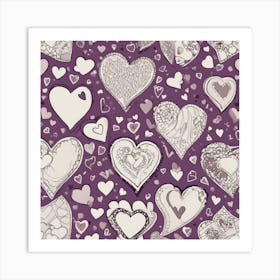 Heart Pattern 6 Art Print