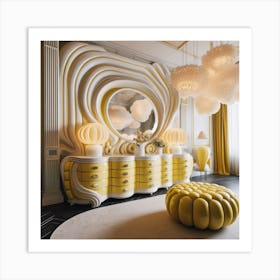 Room With A Yellow Dresser Art Print