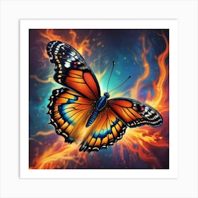 Butterfly On Fire 2 Art Print