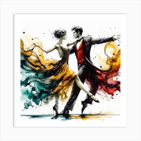 Elegant dancing 2 Art Print