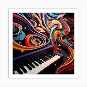 Abstract Piano Art Art Print