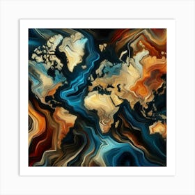 World Map 5 Art Print