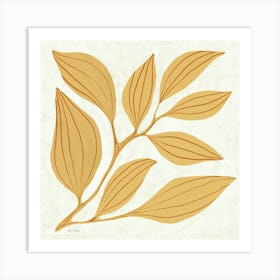 Golden Leaf Art Print