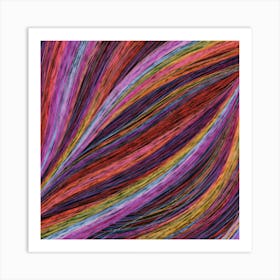 Abstract Rainbow Swirls Art Print