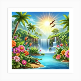 Tropical landscape 3 Art Print