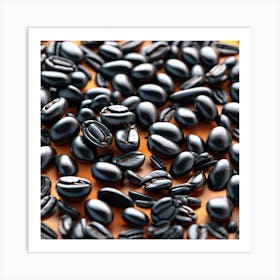 Black Coffee Beans 6 Art Print