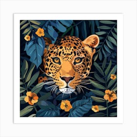 Leopard In The Jungle 3 Art Print