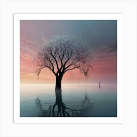 Tree In The Water Art Print