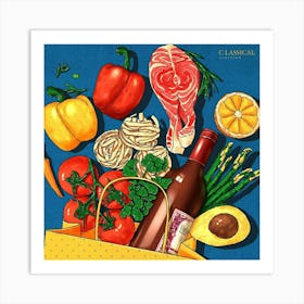 Classic Italian Food Art Print