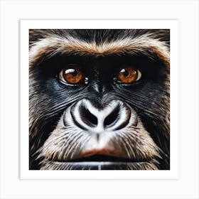 Portrait Of A Gorilla Art Print