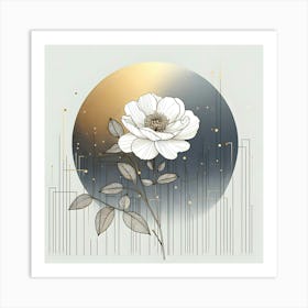 Flower In The Moonlight Art Print