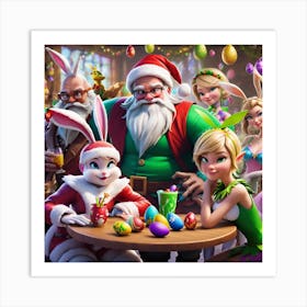 Santa'S Party Art Print