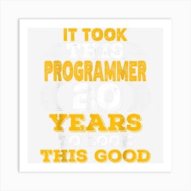 20 Years Old 20th Birthday Design For A Programmer 1 Art Print