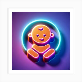 Neon Baby Logo Art Print