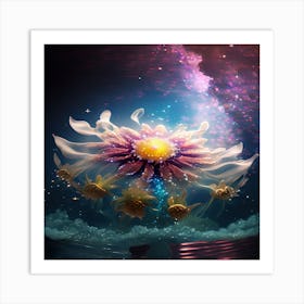 Flower In The Water 3 Art Print