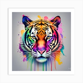 Colorful Tiger 3 Art Print