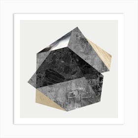 Collage geometric textures 12 Art Print