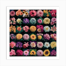 Flowers In The Garden Art Print