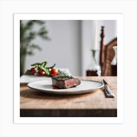 Steak On A Plate 1 Art Print