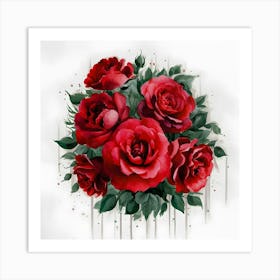 Red Roses Art Print