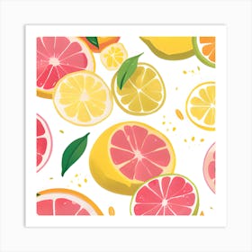 Oranges And Grapefruits Art Print