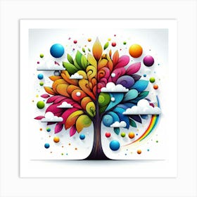 Colorful Tree 1 Art Print