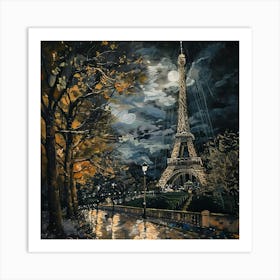 Paris At Night Art Print