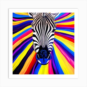 Zebra pop art Art Print