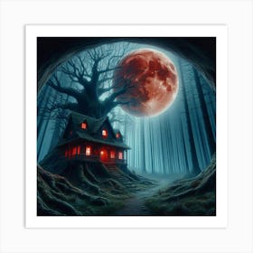 Haunted House In The Woods 3 Art Print