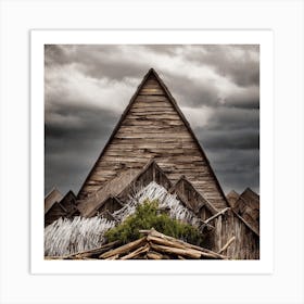 Old House Under A Stormy Sky Art Print