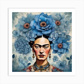 A Captivating Frida Kahloinspired Floral 1 Art Print