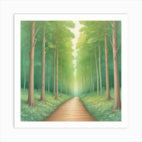 Path In The Woods 1 Art Print