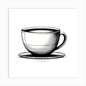Coffee Cup Vector Illustration 1 Art Print