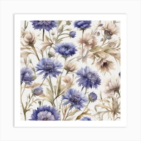 Cornflowers is color of sky Art Print