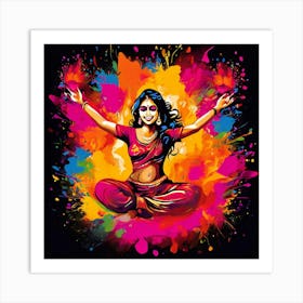 Holi Painting Art Print