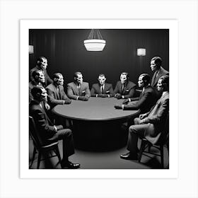 Group Of Men At A Table 1 Art Print