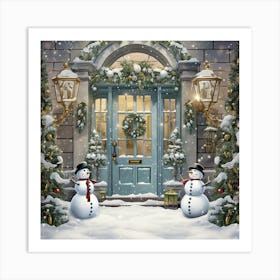 Christmas Door 4 Art Print