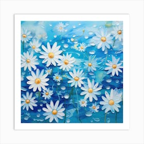 Daisies In Water Art Print