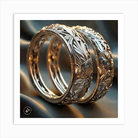 Two Silver Bangles Art Print